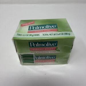 2 Bars Palmolive Bath Bar Soap Classic Scent 3.2 oz Mild All Family Soap
